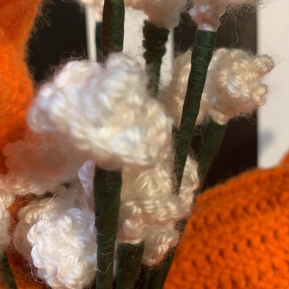 Handmade Crochet Forever Bouquet of Tiger Lilies Great Gift Unique Home Decor - Picture 16 of 17